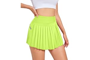 Jhsnjnr Women's Style Pleated Skorts Mini Skater Skirt with Integrated Shorts High Waisted Tennis Athletic Summer Golf Skirts