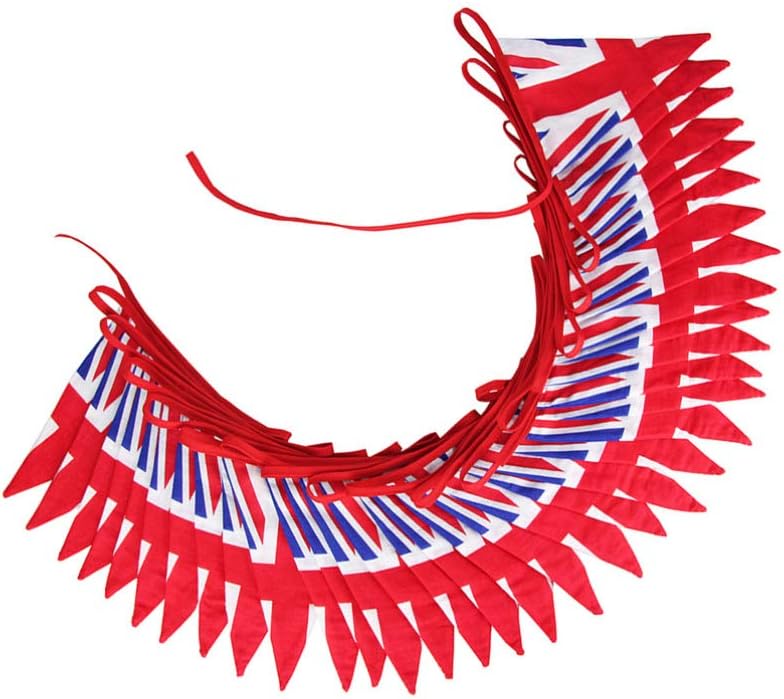 Union Jack Pennant Banner British Flags Bunting Banner Outdoor Hanging Decoration for Party Sports Clubs, as shown, 1m - Image 4