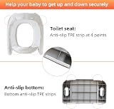 Glenmore Toddler Toilet Seat with Step Foldable Potty Training Grey White view 4