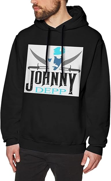 QDGERWGY Johnny Depp Mens Hooded Sweatshirt Unique Original Style Black at Amazon Menâs Clothing 