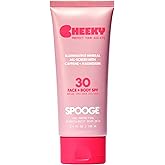 SPOOGE Cheeky Mineral All-Screen - SPF 30 Shimmer Body Sunscreen with Caffeine - Dermatologist Developed & Reef Safe Skincare with Glowy Finish for Beach & Festivals (3.4oz)