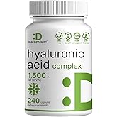 DEAL SUPPLEMENT Hyaluronic Acid Complex 1,500mg – 240 Capsules, with MSM & Vitamin C