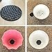 Chris.W 50Pcs Flower Pot Hole Mesh Pad - 4.5cm Diameter Bottom Grid Mat - Prevent Soil Loss Breathable Gasket - Drainage Netting for Bonsai
