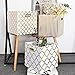 BAIST Cube Storage Bins,Fancy Foldable Canvas Decorative Gold Storage Cubes Bins Basket for Toys Clothes Books Large Square,4-Pack