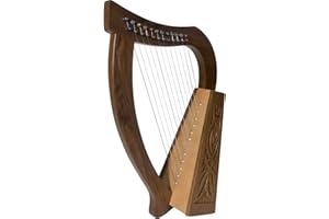 Roosebeck Baby Celtic Harp 12-String w/Knotwork Design - Walnut Wood