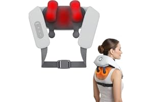 IBREO Shiatsu Neck and Back Massagers with Heat, 150 Mins Uses, 4 Modes & Adjustable Massage Head, Electric 3D Deep Tissue Kneading for Shoulder, Leg, Muscle Soreness, Pain Relief, Relaxation for Women, Men