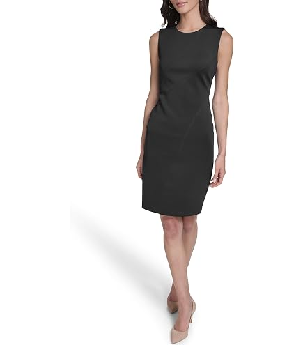 Calvin Klein Women's Off The Shoulder Party Dress with Sweat Heart Neckline, Black/Red, 4 at Amazon Women's Clothing store