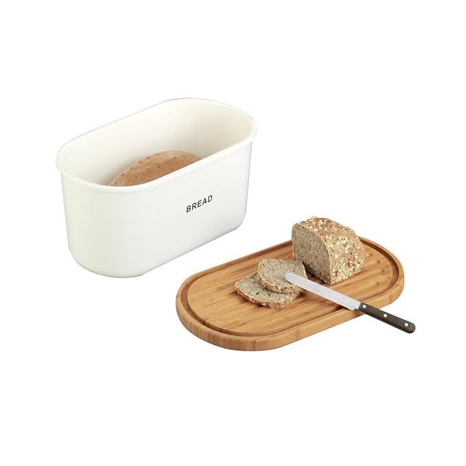 Zeller 25351 Panera, Madera, Blanco, 39x23x18.5 cm