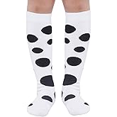 Dxhycc Kids Knee High Socks Girls Polka Dots Socks Toddler Knee Socks Costume Accessories for Halloween Cosplay