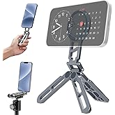 Magnetic Pocket Phone Tripod Foldable Compatible with Magsafe for iPhone 15/14/13/12 Plus Pro Max Series, Upgrade Mini Cell Phone Tripod Mount Handle Smartphone Desk Stand Travel All in One