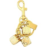 LOHGOU Dice Bag Charm Keychain, Stylish Bag Charm for Women & Men, Lucky Gift Accessory