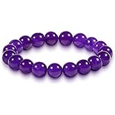 VDKIDKT Chakra Healing Bracelet 10mm Natural Natural Gemstone Stretch Bead Bracelet for Women Men, Yoga Spiritual Healing & Positive Energy Christmas Gift
