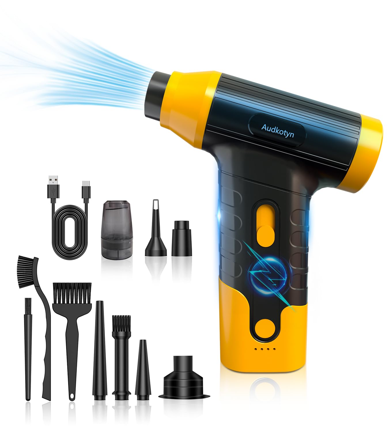 Photo 1 of Cordless Electric Compressed Air Duster - 150000 MRP Electric air Blower for Cleaning Keyboard, PC, Cameras, Electric Air Pump for Inflatable Cushions, Air Mattress Beds, Boats, Swimming Ring