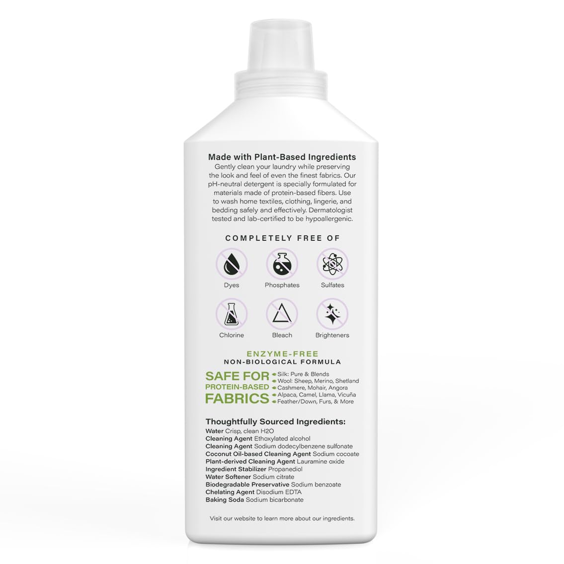 Heritage Park Silk & Wool Fragrance Free, Hypoallergenic, pH-Neutral Laundry Detergent – Dermatologist-tested, Sensitive Skin-Friendly, Enzyme-Free, Concentrated Up to 64 loads (32 fl oz)
