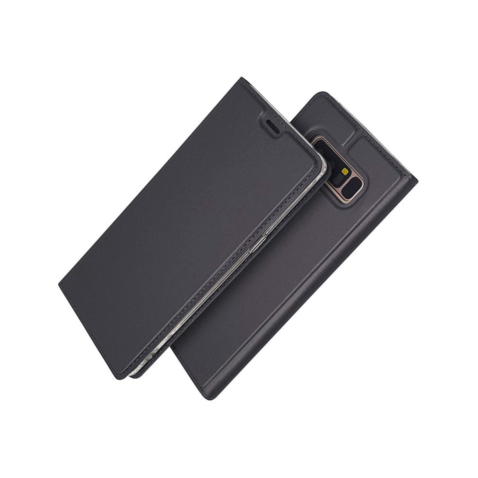 LINCIVIUS  Etui Samsung Galaxy Note 9, Housse Samsung Note 9 Coque Noir Flip Cover Rabat Aimanté Avant Arriere Integrale Antichoc [30 Jours Satisfait Ou Remboursé]
