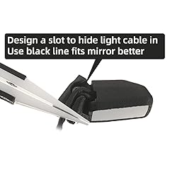 RC Car Rearview Mirror with Light for 1/10 Crawler