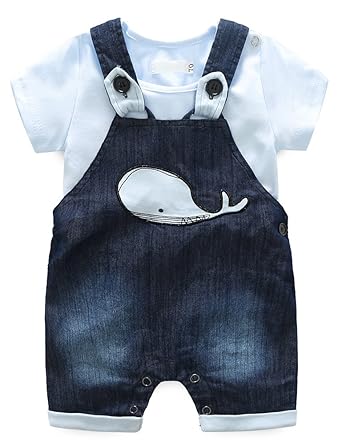 baby boy jean romper