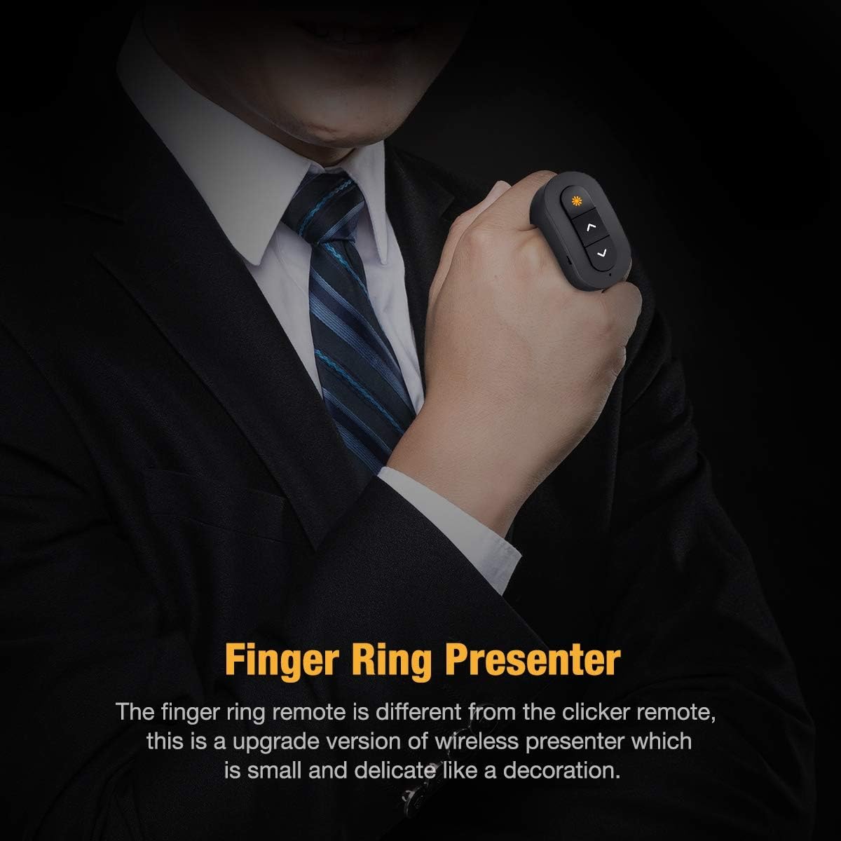 Presentation Clicker, Powerpoint Clicker for Powerpoint Presentations, BEBONCOOL Wireless Presenter for Presentations, Rechargeable Finger Ring Presentation Remote with RF 2.4GHz USB : Office Products