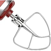Apenkes K45B Stainless Steel Flat Beater Replacement for KitchenAid | Fits 4.5-5QT Tilt-Head Mixers, Paddle Attachment, Great for Cake Batter, Cookie Dough &amp; Mashed Potatoes, Dishwasher Safe