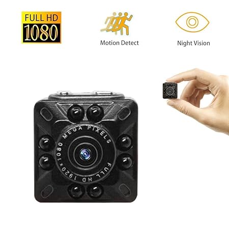 Mini Spion Kamera,1080p&720p HD DV Kamera,Tragbare kleine Video Kamera mit Bewegungserkennung&Infrarot Nachtsicht,kleine Über