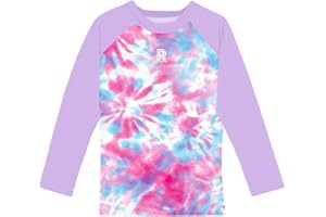 Remimi Boys Girls Long Sleeve Rash Guard UPF 50 Sun Protection Surf Swim Shirt 3-12 Years