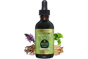 Go Nutrients Adrenal Edge – Adrenal Support Supplement Drops for Cortisol Management & Stress Relief – Liquid Herbal Tincture for Women’s Health, Focus & Promotes Restful Sleep – 2 oz