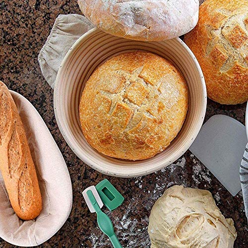 2 Pack Sourdough Proofing Baskets Set 6 Inch Dough Proofing Rising Rattan Basket Round Brotform