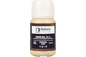 Natura Onecoat Wood Stain Oil - Sample - 25 ml, Natural Mist - Natural Wood Finish for Interior Furniture & Floor - Linseed Wood Oil - Environmentally Friendly-Hard Wax Oil for Color Sampling-VOC-Free