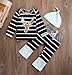 Baby Boys 3pcs Long Sleeve Tops with Leggings and Hat Outfit Set Newborn Clothes (12-18M, Blue)