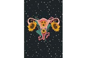Uterus with Flowers and Moon Notebook: Mystical & Spiritual Witchy Journal, Blank Book of Shadows | Celestial Journal