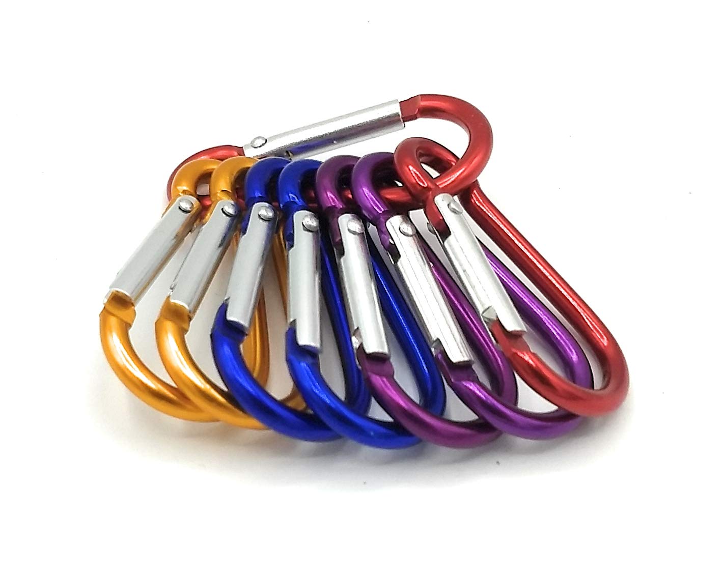 BENSON Extra Light Mini Carabiner Keychain 8 Pack Spring Loaded Clasp