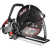 XtremepowerUS 3200W Electric 16" Concrete Cut Off Saw Wet/Dry Circular Saw Disc Cutter Guide Roller Masonry Brick Build-In Water Line with Blade