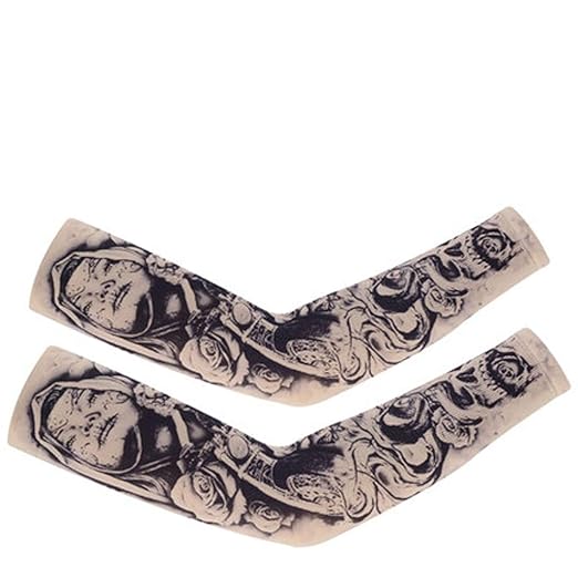 Yunmo Tatuaje Flor Manga Del Brazo Manga Sin Costuras Brazalete