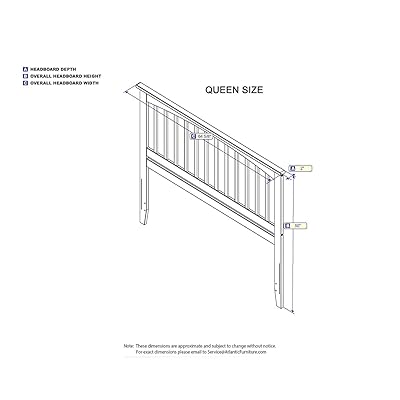 Buy Atlantic Furniture Mission Headboard Queen Walnut Online In Indonesia B012sk90lo