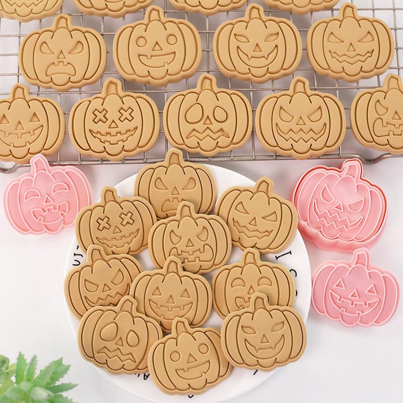10 Piece Mini Halloween Cookie Cutters, 3d Raised Design Gingerbread