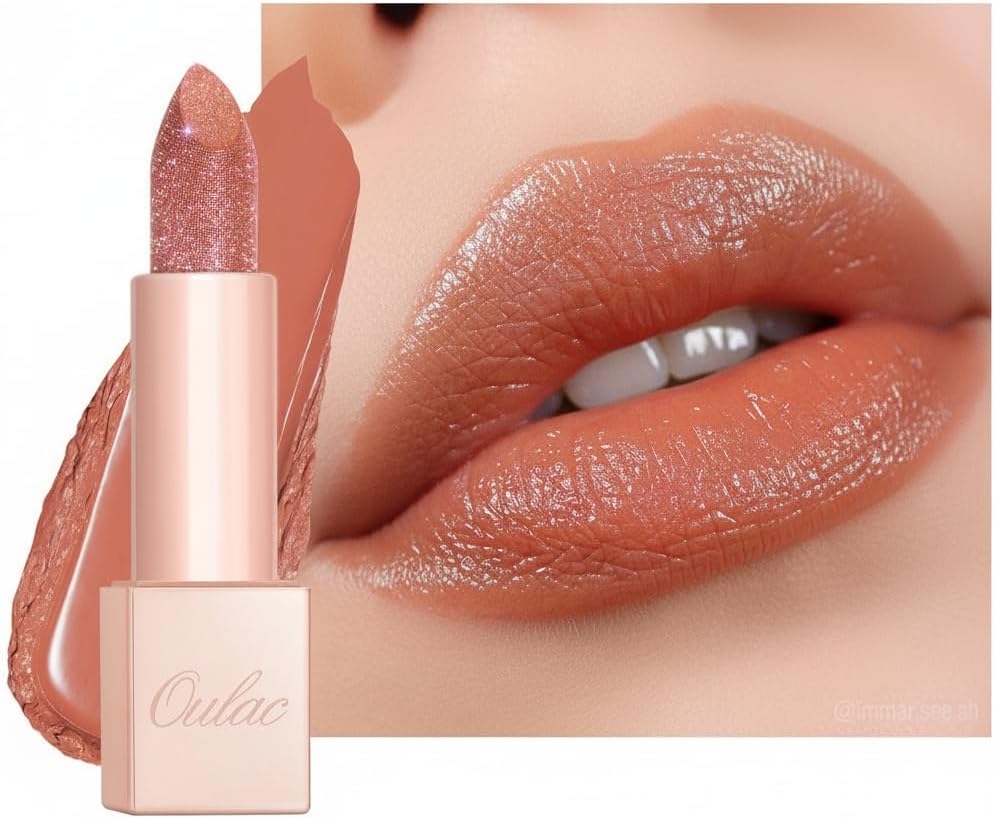 Oulac Infinity Moisture Lipstick Coral Lip Balm Diamond Shine Vegan