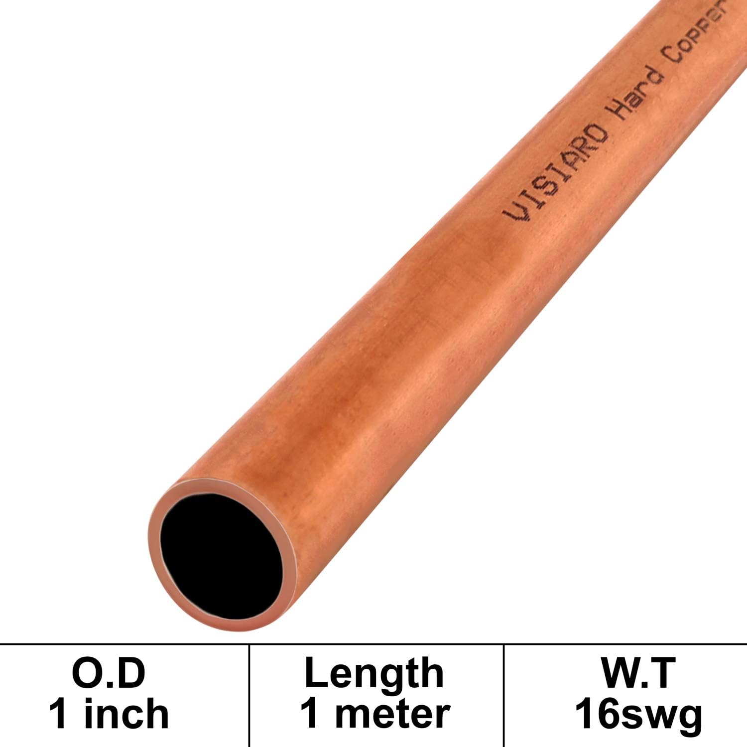 Visiaro Hard Seamless Copper Tube / Copper Pipe 1 inch