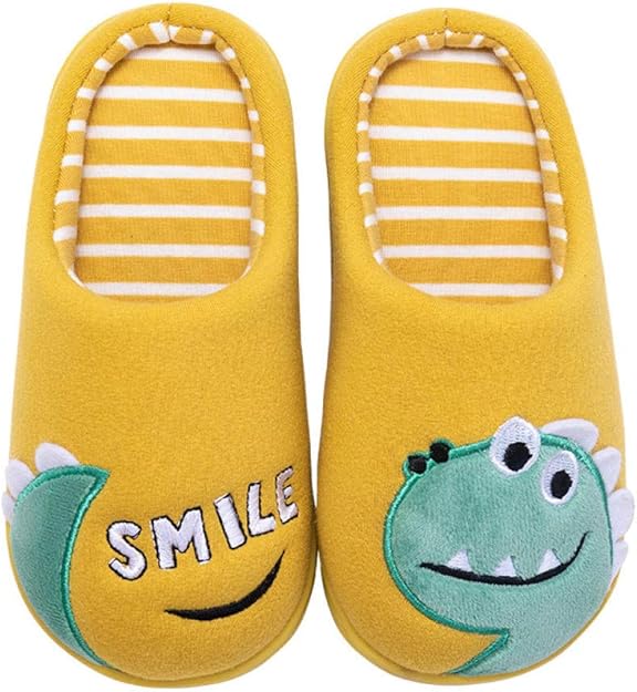 QFYD FDEYL men slippers size 8, Knitted nonslip indoor mopyellow_UK3.5/UK4.5, Plush Indoor