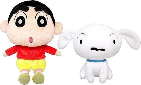 Amazon クレヨンしんちゃん しんちゃん シロ S ぬいぐるみ ２種セット 座高約14cm ぬいぐるみ おもちゃ