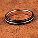 TUSEN JEWELRY 4mm Black Tungsten Ring Rose Gold Plated Groove Brushed Flat Edge Wedding Band for Woman