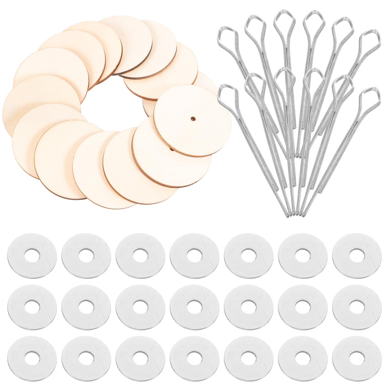 20set Wooden Doll Joints Accessories Multi-purpose Diy Rotatable Joints for Crafting and Toys Silver for Doll Making Projects