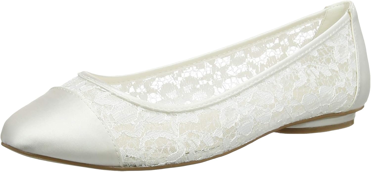 ivory lace ballet flats