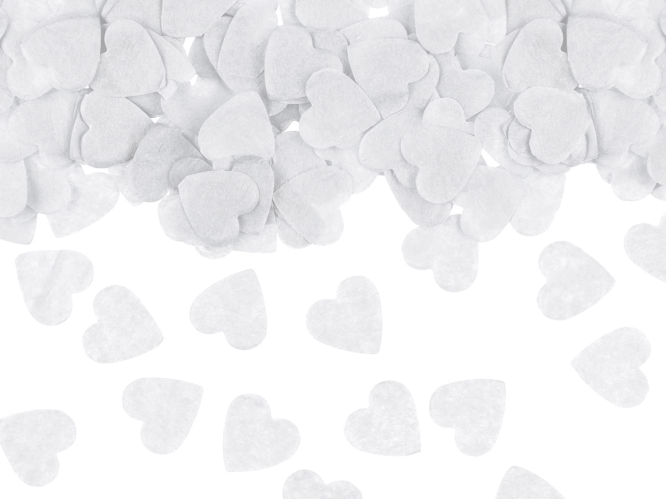PartyDeco Confetti Hearts 1.6 x 1.6 cm 15 g Table Decoration Wedding Romantic Confetti White