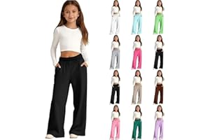 Girls Sweatpants Trendy Kids Fashion Baggy Teenage Clothes Sweat Teens Casual Cute Wide Leg Sweats Pants with Pockets