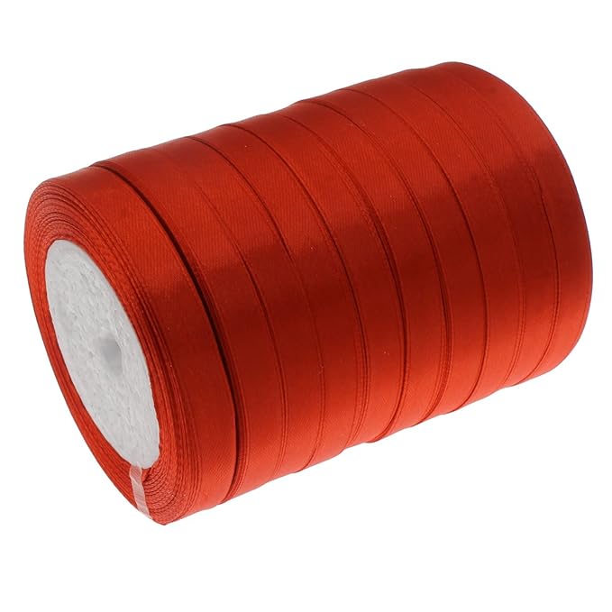 Perlin Satinband (Doppelsatinband) 22 m x 10mm Rot Schleifenband DEKOBAND GESCHENKBAND SCHMUCKBAND C273