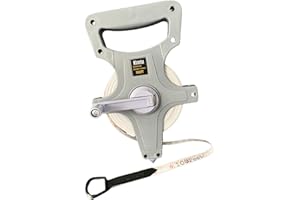 KTMTU Open Reel Tape Measure 100 Ft, Open Reel Fiberglass Tape Measure, Yard Tape Measure, Imperial/Metric Scale for Sports Fields, Outdoors, Engineers, Race Tracks, Durable Sided Measuring Reels (100FT)