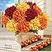 Collections Etc Autumn Multicolored Faux Mum Bushes - Set of 3