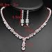 UDYLGOON UDORA Rhinestones Necklace Earrings Jewelry Sets for Wedding Bridal Party (t1214)