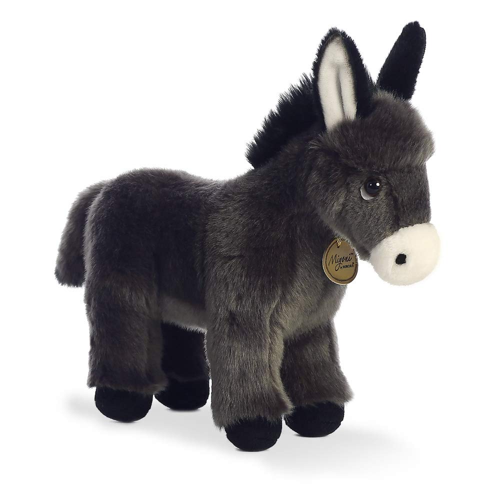 Aurora, 26285, MiYoni Donkey Foal, 11In, Soft Toy, Grey, 4" x 10" x 9"