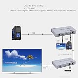 XYKJOBC 200M HDMI KVM IP Extender RJ45 CAT6 USB Keyboard Mouse Over Ethernet view 4